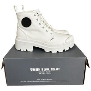 Palladium Pallabase Twill, Star White, Woman’s Size 6.5, NIB, MSRP $140